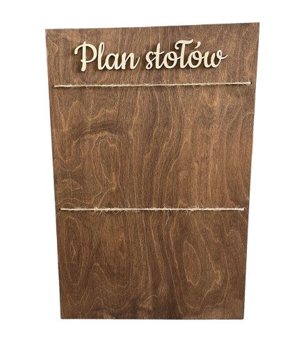 TABLICA DREWNIANA PLAN STOŁÓW ŚLUB WESELE PION XL 60cm RUSTYKALNE WESELE