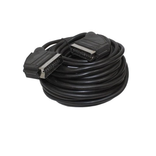 Przewód Kabel SCART EURO na SCART EURO EUROZŁĄCZE 21p 21 PIN 10m czarny