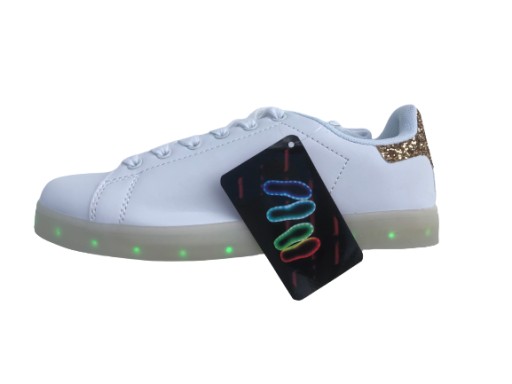 ŚWIECĄCE ADIDASY BUTY LED BIAŁE SUPERSTAR LEDOWE PODŚWIETLANE PODESZWY r.40