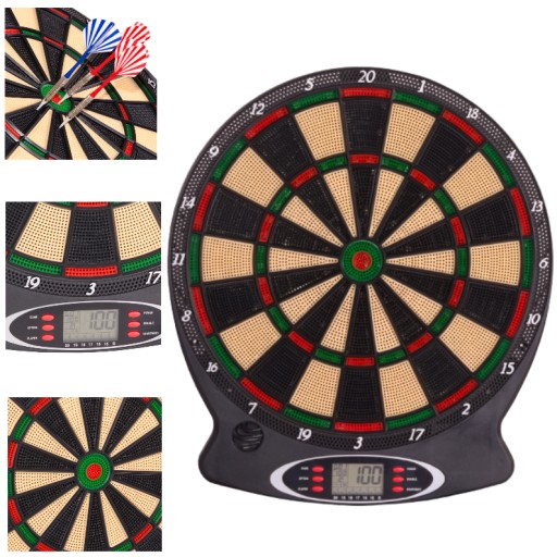 DART ELEKTRONICZNY Z WYŚWIETLACZEM KLASYCZNY TARCZA 43 CM GRA W RZUTKI