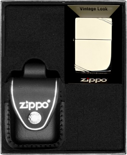 Zestaw ZIPPO VINTAGE CHROME HIGH POLISH prezentowy*nr3