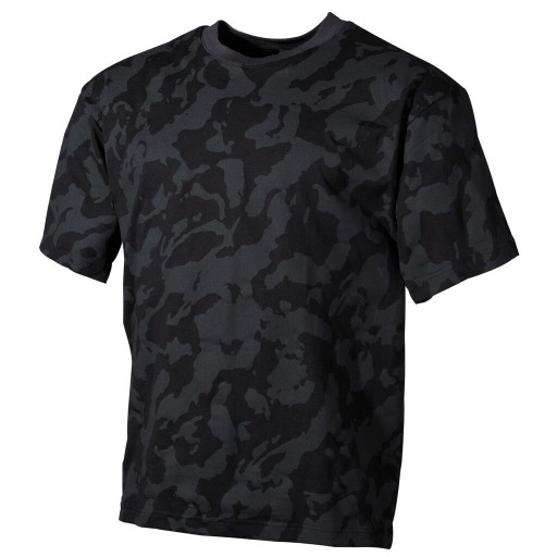 Koszulka T-shirt Bawełniana Męska Wojskowa MFH - Night Camo M