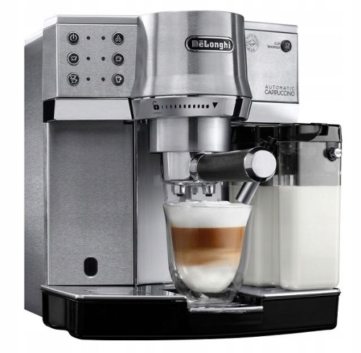 Kolbowy ekspres ciśnieniowy do kawy z pojemnikiem na mleko DeLonghi EC860.M