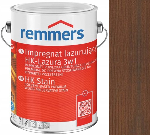 REMMERS HK-LASUR LAZURA DO ELEWACJI 0,75L ORZECH