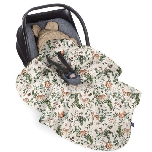 BABYSTEPS Kocyk do fotelika Animals Garden Beige