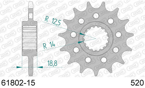 ZĘBATKA PRZEDNIA AFAM 15 520 - APRILIA RSV4 TUONO