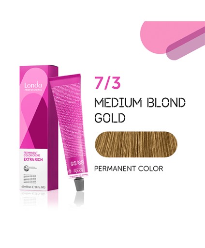 farba do włosów - LONDA professional ZŁOTY BLOND 7/3 60 ml