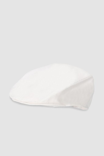 Kaszkiet dla chłopca biały [Rozmiar 40cm.]