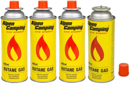 4xGAZ NABÓJ DO KUCHENKI TURYSTYCZNEJ Alpen Camping
