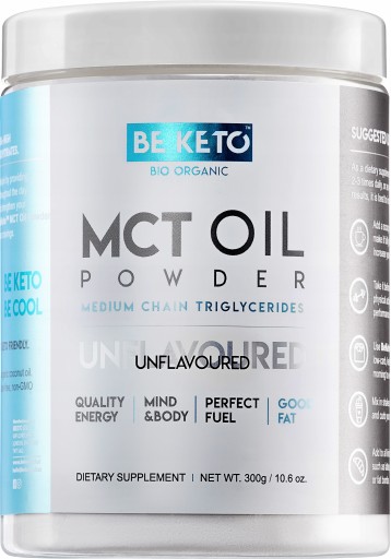 BeKeto - OLEJ MCT W PROSZKU BEZSMAKOWY 300g - SUPLEMENT DIETY