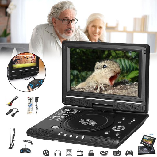 7.8-CALOWY SAMOCHODOWY ODTWARZACZ DVD PRZENOŚNY CD ODTWARZACZ, Z TV/FM/USB