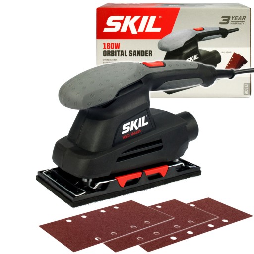 SZLIFIERKA OSCYLACYJNA 160W 7338 SKIL + PAPIERY