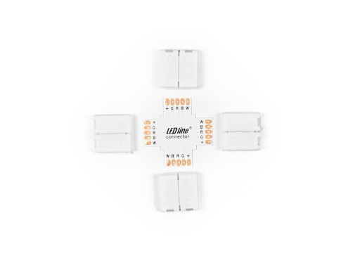 LED line złączka do taśm LED CLICK CONNECTOR podwójna 12 mm 5 PIN RGBW
