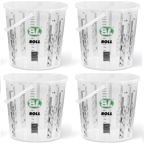 4x BOLL POJEMNIKI PLASTIKOWE Z PODZIAŁKĄ 5000 ML