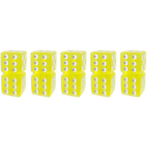 ZESTAW 5 KOSTEK K6 RPG ZŁOTE KŁOSY KOŚĆ 1,6 CM