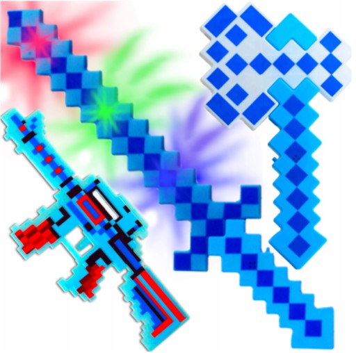 MIECZ DIAMENTOWY+ TOPÓR+ KARABIN MINECRAFT DZWIĘKI