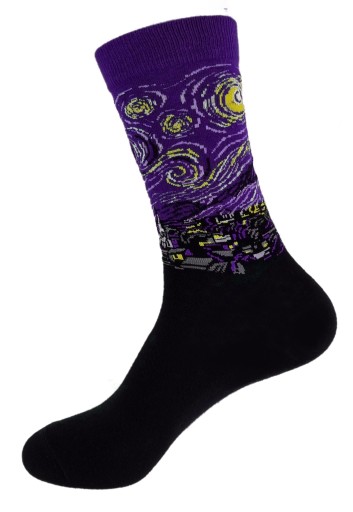 SKARPETKI TKANE OBRAZY GWIEŹDZI NOC VAN GOGH 39-45