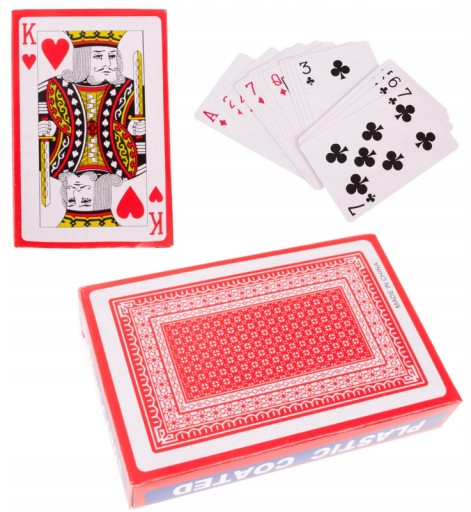 KARTY DO GRY W POKERA TALIA 54 POWLEKANA PLASTIK