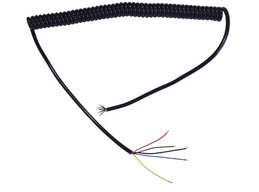 KABEL PRZEWÓD mikrofon radio CB 4 pin+ekran 5 żył