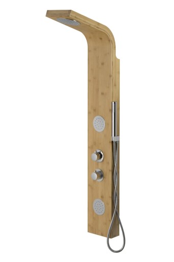 Panel prysznicowy Corsan Bali B231 bambusowy z termostatem chrom