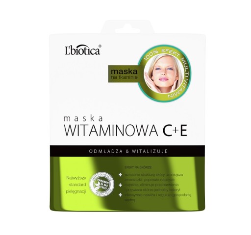 L'Biotica maska WITAMINOWA C+E tkanina