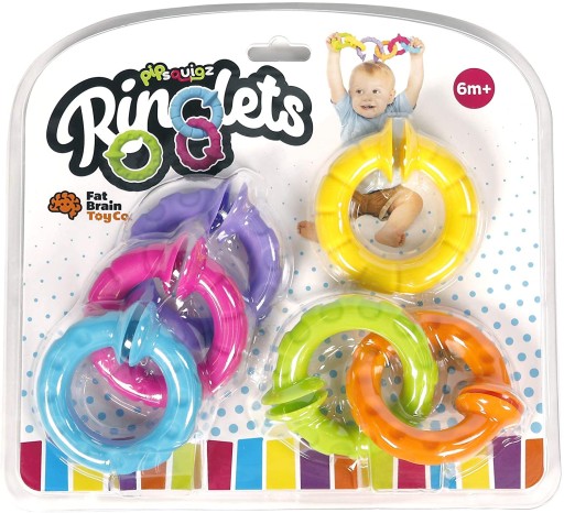 BOBO PRZYSSAWKI KÓŁECZKA miękkie PIPSQUIGZ RINGLETS niemowlęta DZIECI kolor