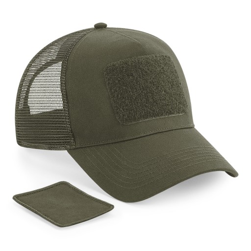 CZAPKA TRUCKER NASZYWKA RIP-STOP TAKTYCZNA OLIWKA