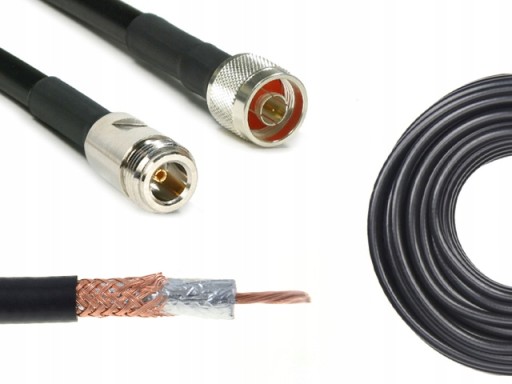 KONEKTOR ANTENOWY 5m WTYKI Nm-Nż PRZEWÓD SRF240