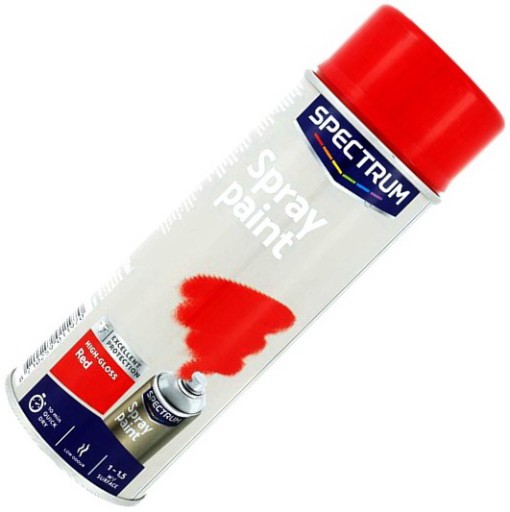 AKRYLOWY CZERWONY FARBA 400ML LAKIER SPRAY POŁYSK