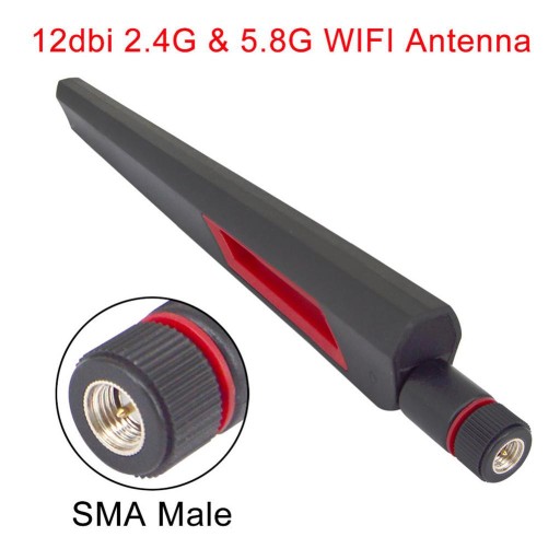 2. 12 dBi 2 . Dwupasmowa antena routera WiFi 4 GHz