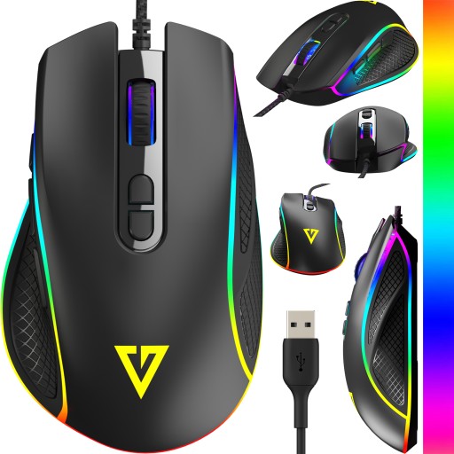 PRZEWODOWA MYSZKA GAMINGOWA 12800 DPI RGB USB MODECOM VOLCANO VELES