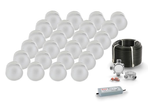 24x Świecąca Kostka Brukowa LED Koło 75x55 mm BD