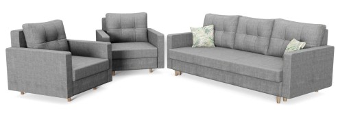 KANAPA SOFA TAPCZAN + FOTEL 2 ZESTAW 3+1+1 Loft