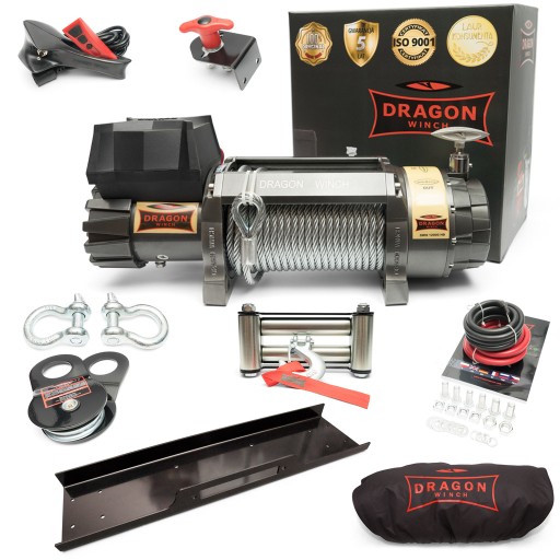 5,5T WYCIĄGARKA DRAGON 12V ELEKTRYCZNA WCIĄGARKA linowa samochodowa 12000lb