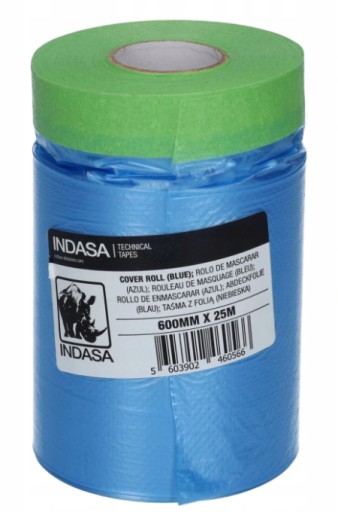 FOLIA MASKUJĄCA Z TAŚMĄ INDASA 600MMX25M