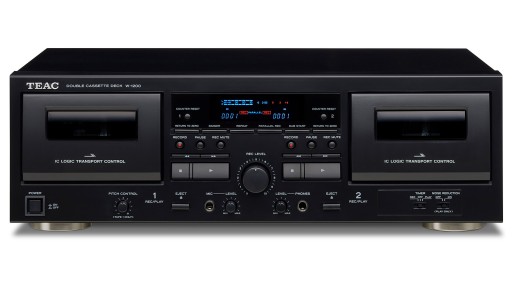 TEAC W-1200 BLACK Magnetofon dwukasetowy z USB