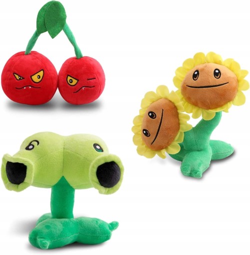 MASKOTKA PLANTS VS. ZOMBIES PVZ PLUSZ 16CM 3SZT