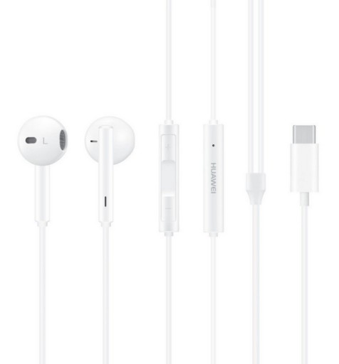 Oryginalne Słuchawki douszne Marki Huawei CM33 Białe USB TYP C Kolor Biały