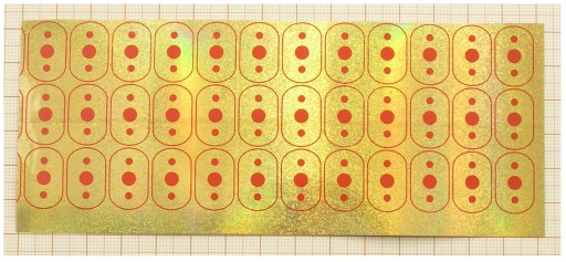FOLIA HOLOGRAFICZNA Z NADRUKIEM DO PRODUCJI BŁYSTEK WTP-No.802 15x6,5cm F22