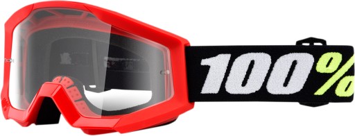 Gogle dziecięce 100% Strata Mini red one size