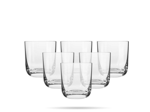 6 szklanek niskich whisky 300 ml GLAMOUR KROSNO