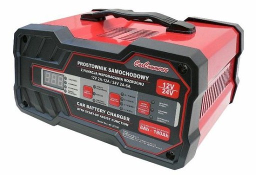 Prostownik z funkcją wspomagania rozruchu 12V - 12A / 24V - 6A wspomag. 75A