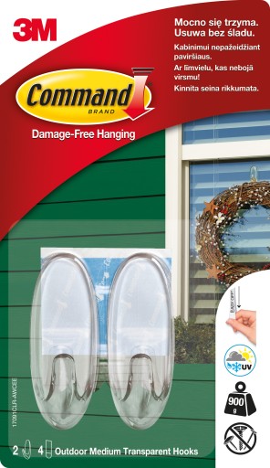COMMAND 3M OUTDOOR 2 PRZEZROCZYSTE HAKI + 4 PASKI