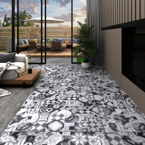 PANELE PODŁOGOWE Z PVC 5,26 M² 2 SZARY WZÓR