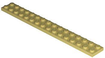 LEGO PŁYTKA 2X16 CIEMNOBEŻOWA NR. 4282 - 1SZT.
