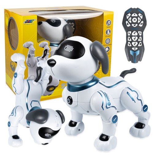 ROBOT PIESEK STEROWANY RC PROGRAMOWANY REAGUJE NA KOMENDY GŁOSOWE + PILOT