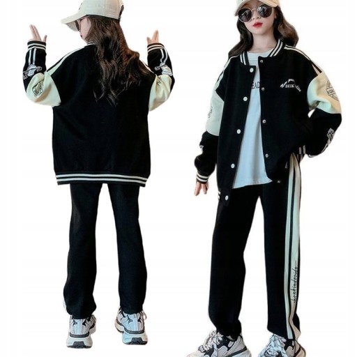 DRES KOMPLET BLUZA BOMBERKA + SPODNIE DRESOWE