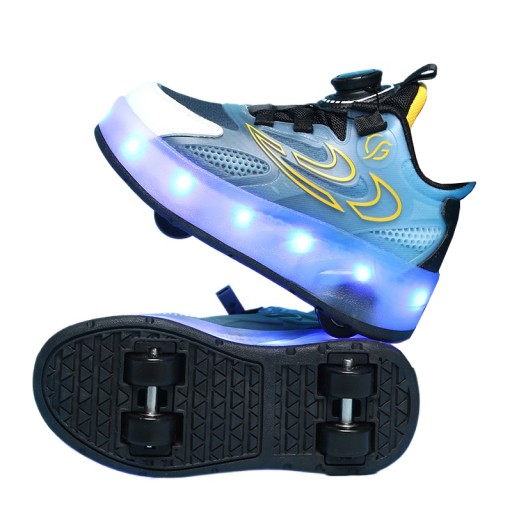 01SWIECACE BUTOROLKI BUTY Z ROLKAMI LED ROLKI WROTKI