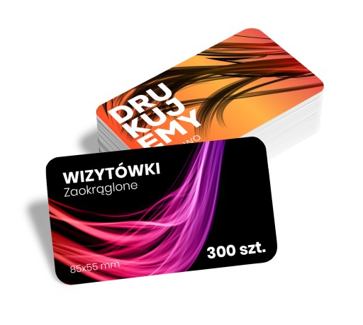 Wizytówki 85x55 Papier Kreda 350g Zaokrąglone 300 szt.