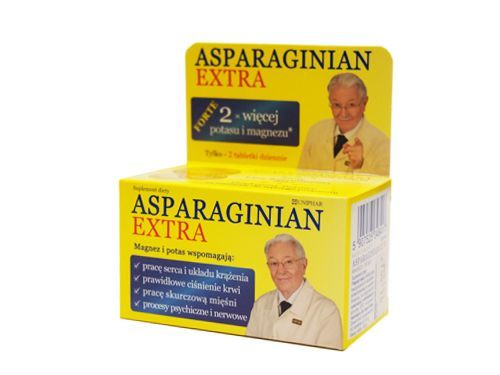 Asparaginian Extra, magnez i potas, 50 tabletek